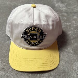 Chevrolet Super Service White and Yellow Cap